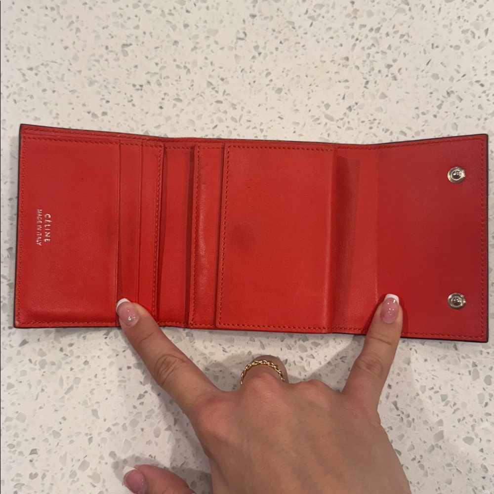 Céline Snap Trifold Compact Leather Wallet - Picture 3 of 8